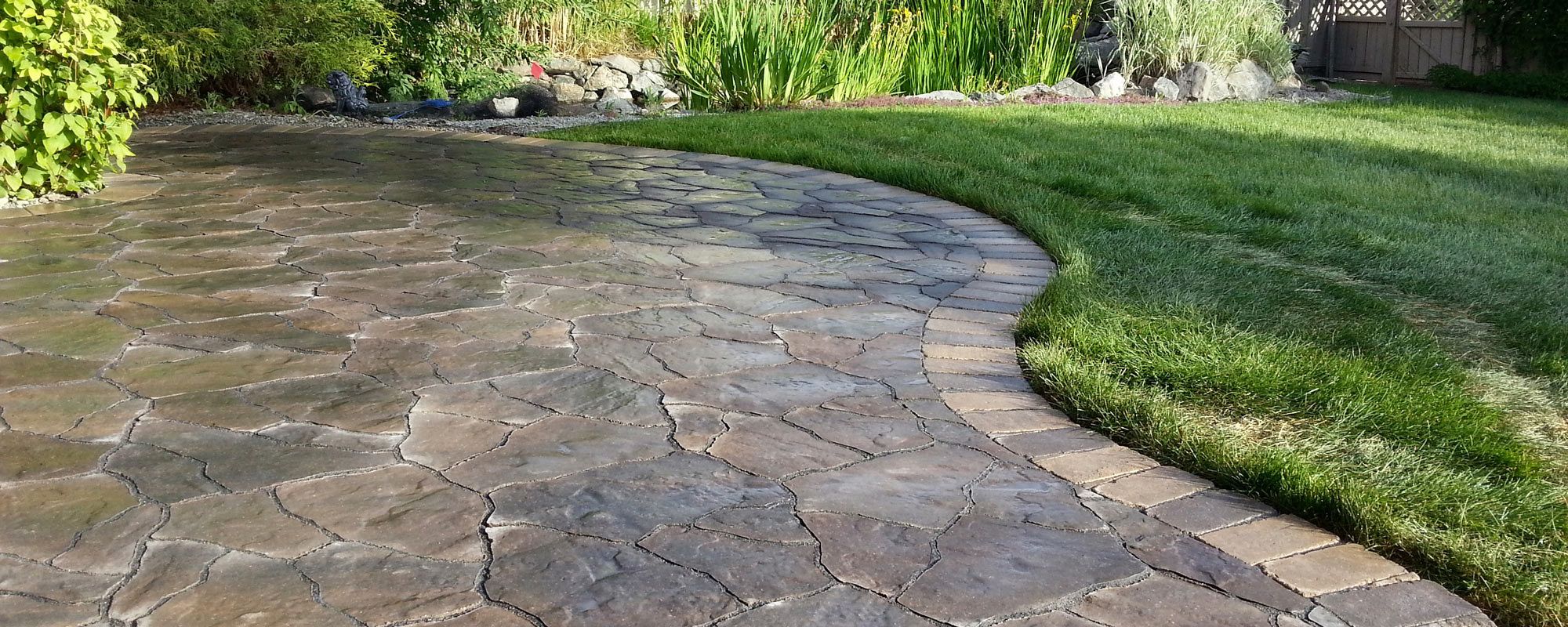 Barkman Old Town Flagstone Patio, West Kelowna B.C., Green & Grey Landscaping Inc.