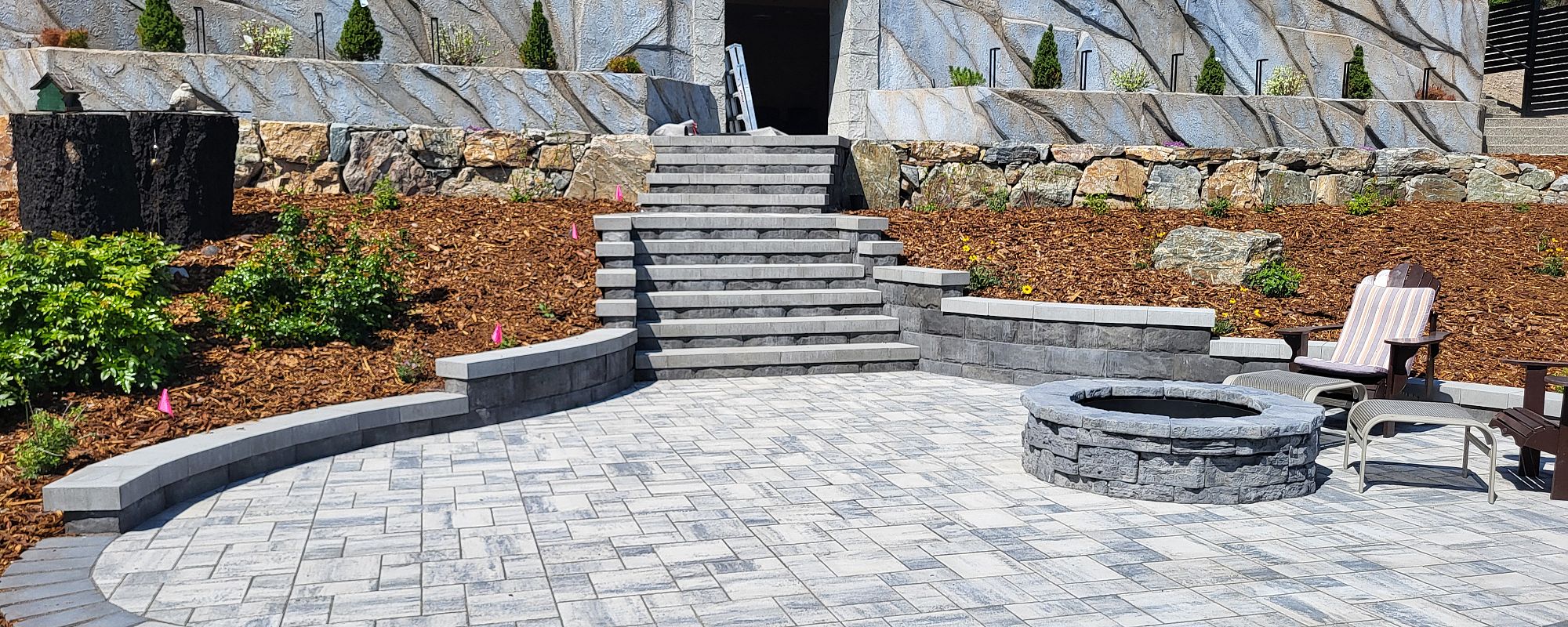 Barkman Broadway Sterling Paver Patio, Fintry B.C., Green & Grey Landscaping Inc.
