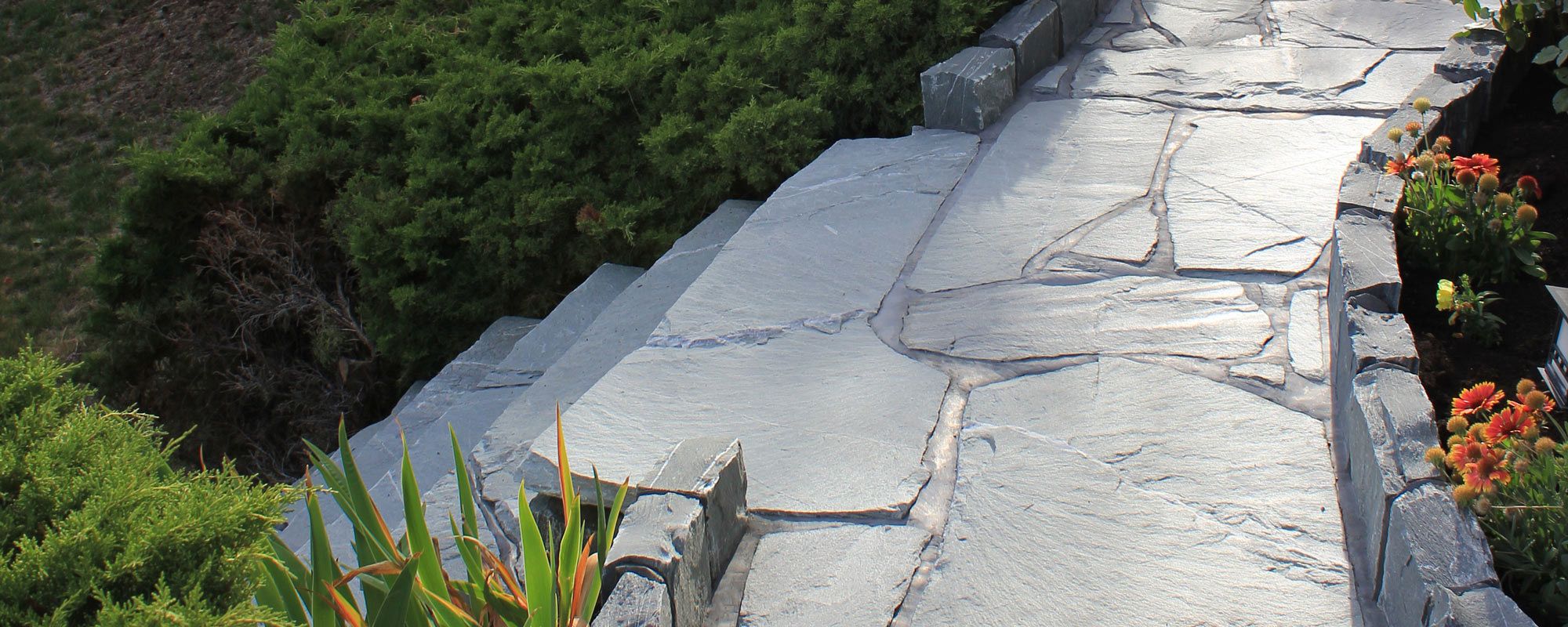 K2 Flagstone Patio & Stairs, Rose Valley West Kelowna B.C., Green & Grey Landscaping Inc.